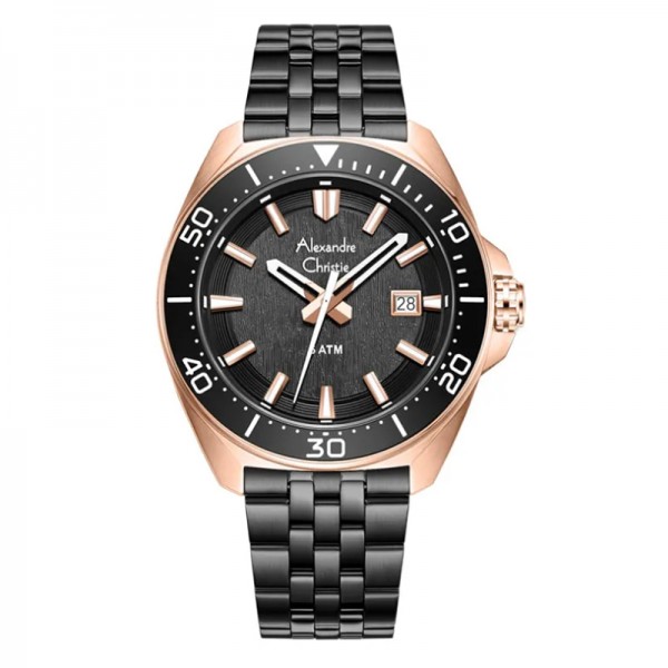 Alexandre Christie AC 6687 Rosegold Black MDBBRBA Alexandre Christie AC 6687 Rosegold Black MDBBRBA
